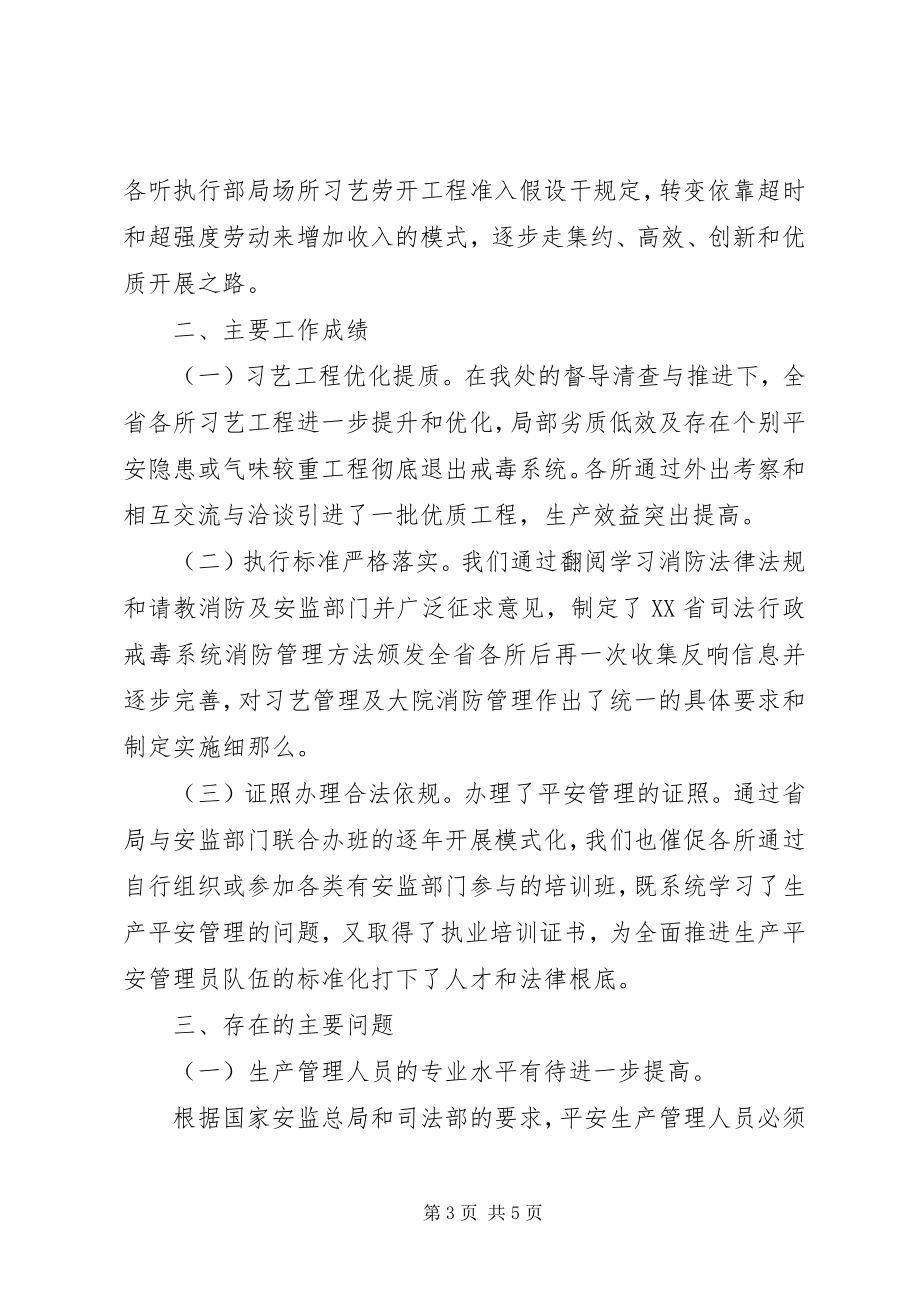 2023年戒毒习艺处工作总结.docx_第3页