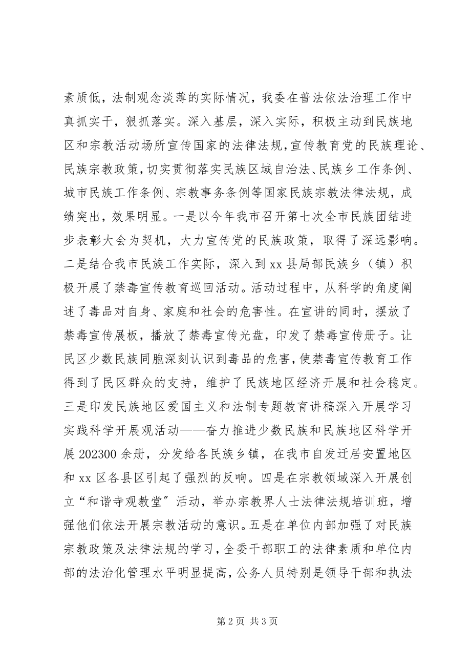 2023年市宗教局依法治理工作总结.docx_第2页