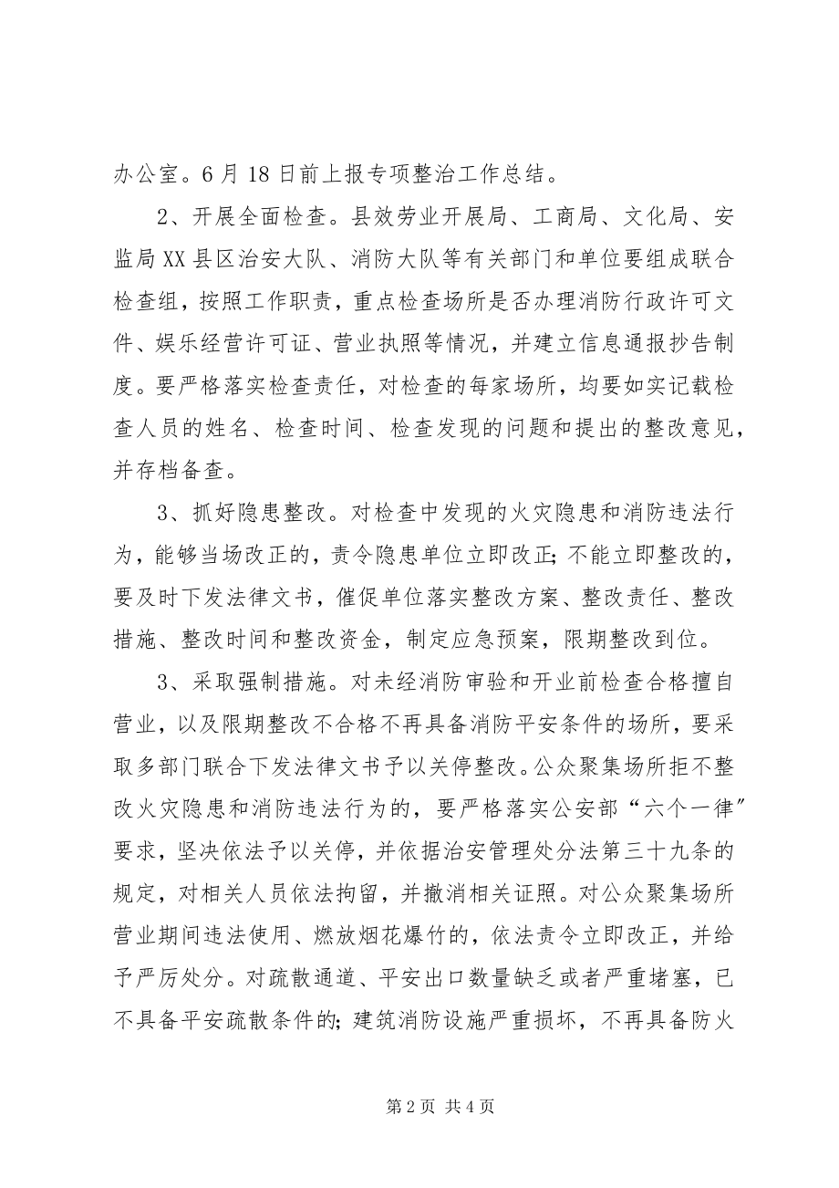 2023年公众聚集场所消防安全行动方案.docx_第2页