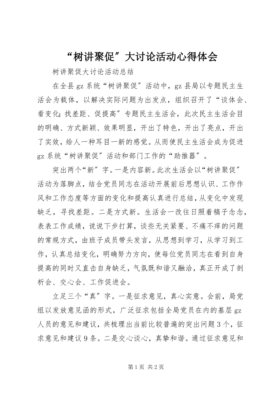 2023年树讲聚促大讨论活动心得体会.docx_第1页