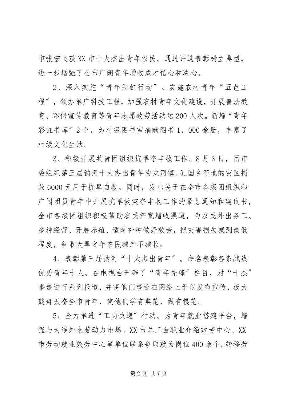 2023年团市委工作总结工作总结.docx_第2页