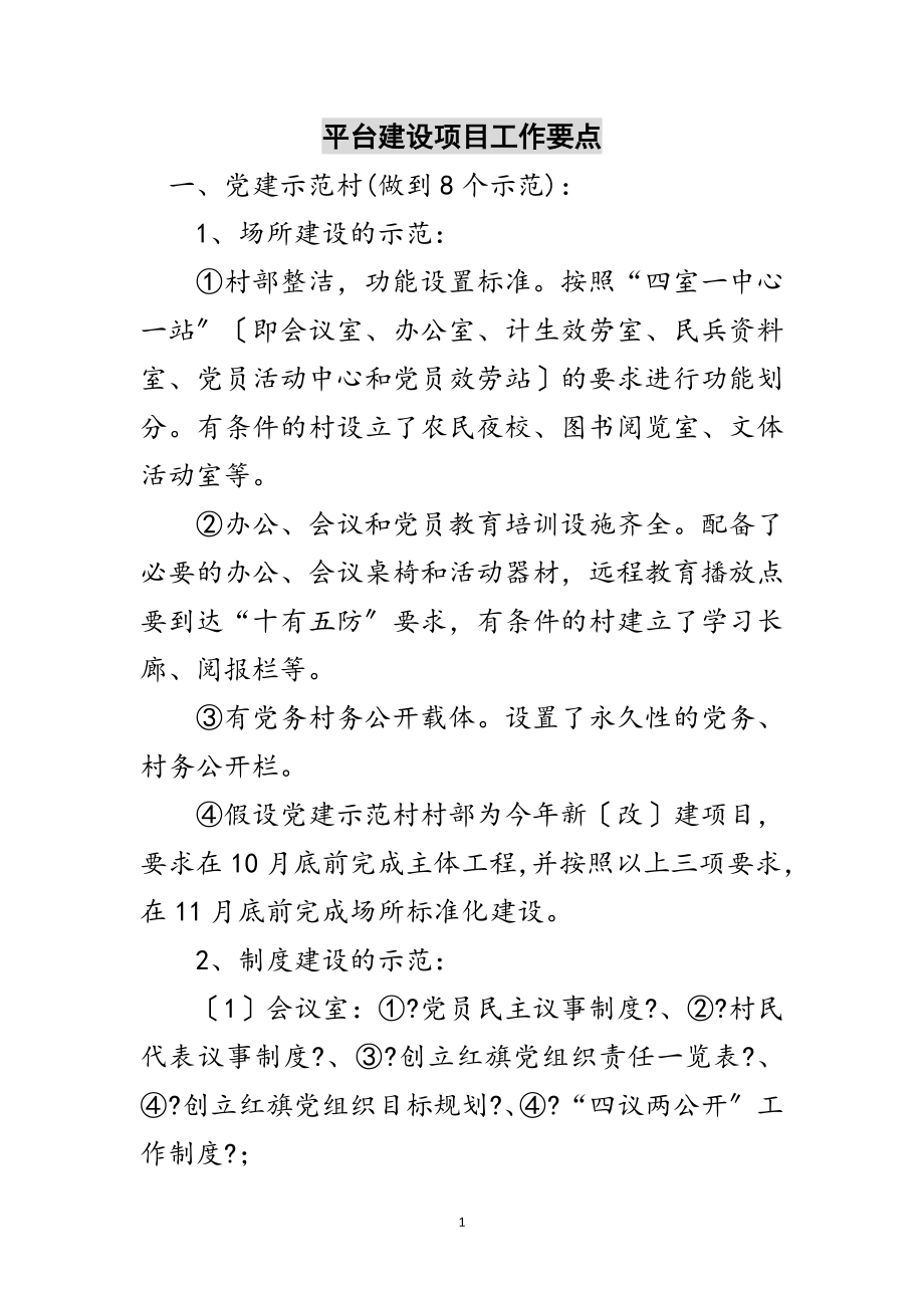 2023年平台建设项目工作要点范文.doc_第1页