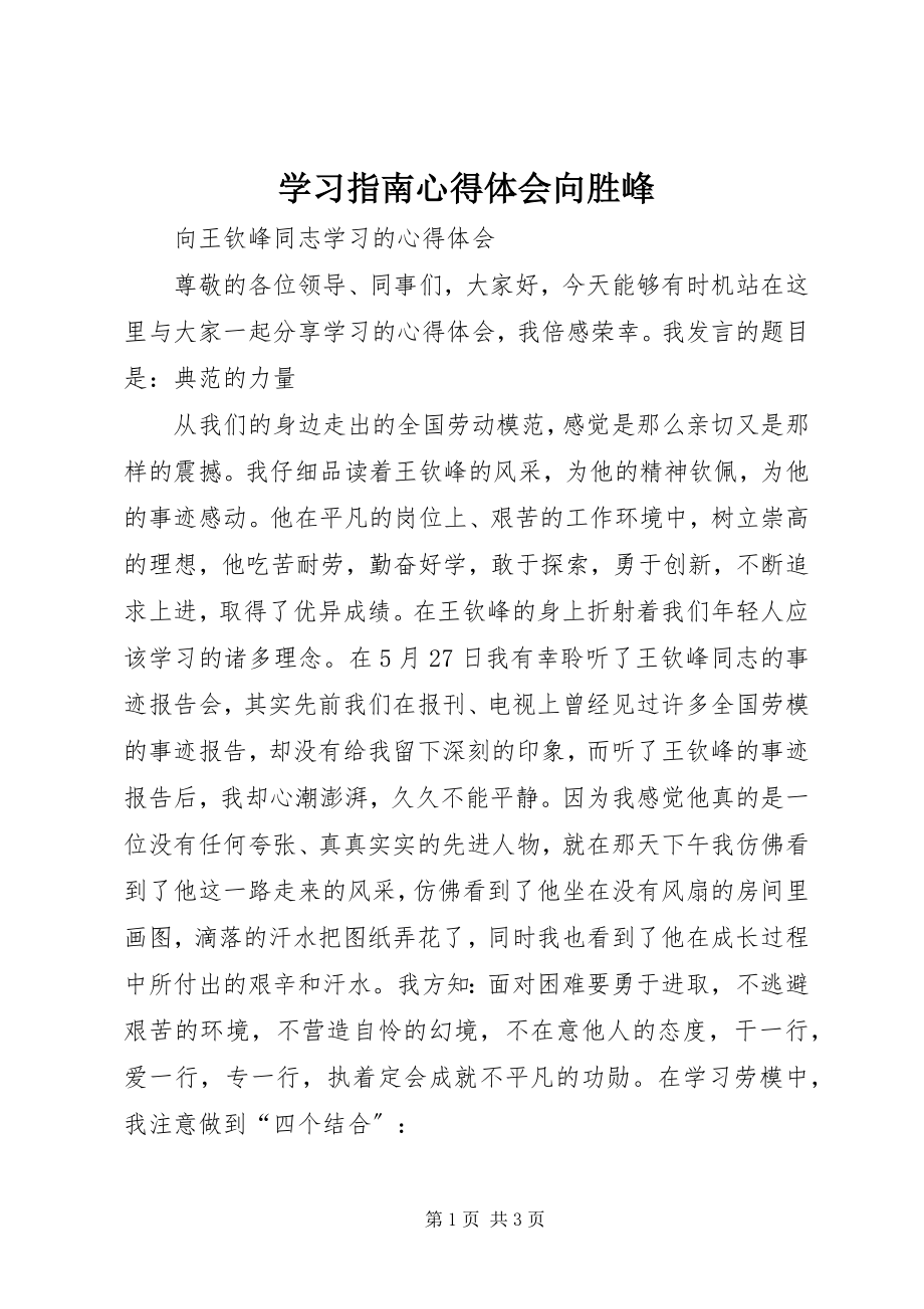 2023年学习指南心得体会向胜峰.docx_第1页