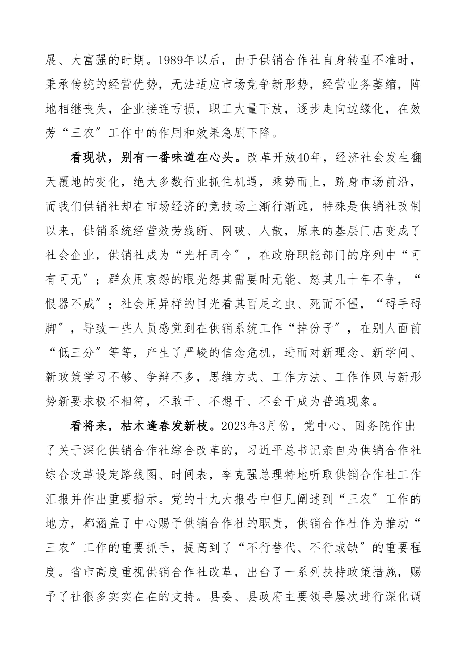 2023年全县基层供销工作会议讲话供销社供销系统.doc_第2页