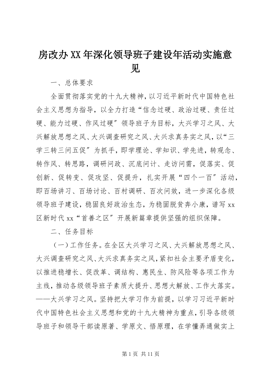 2023年房改办某年深化领导班子建设年活动实施意见.docx_第1页