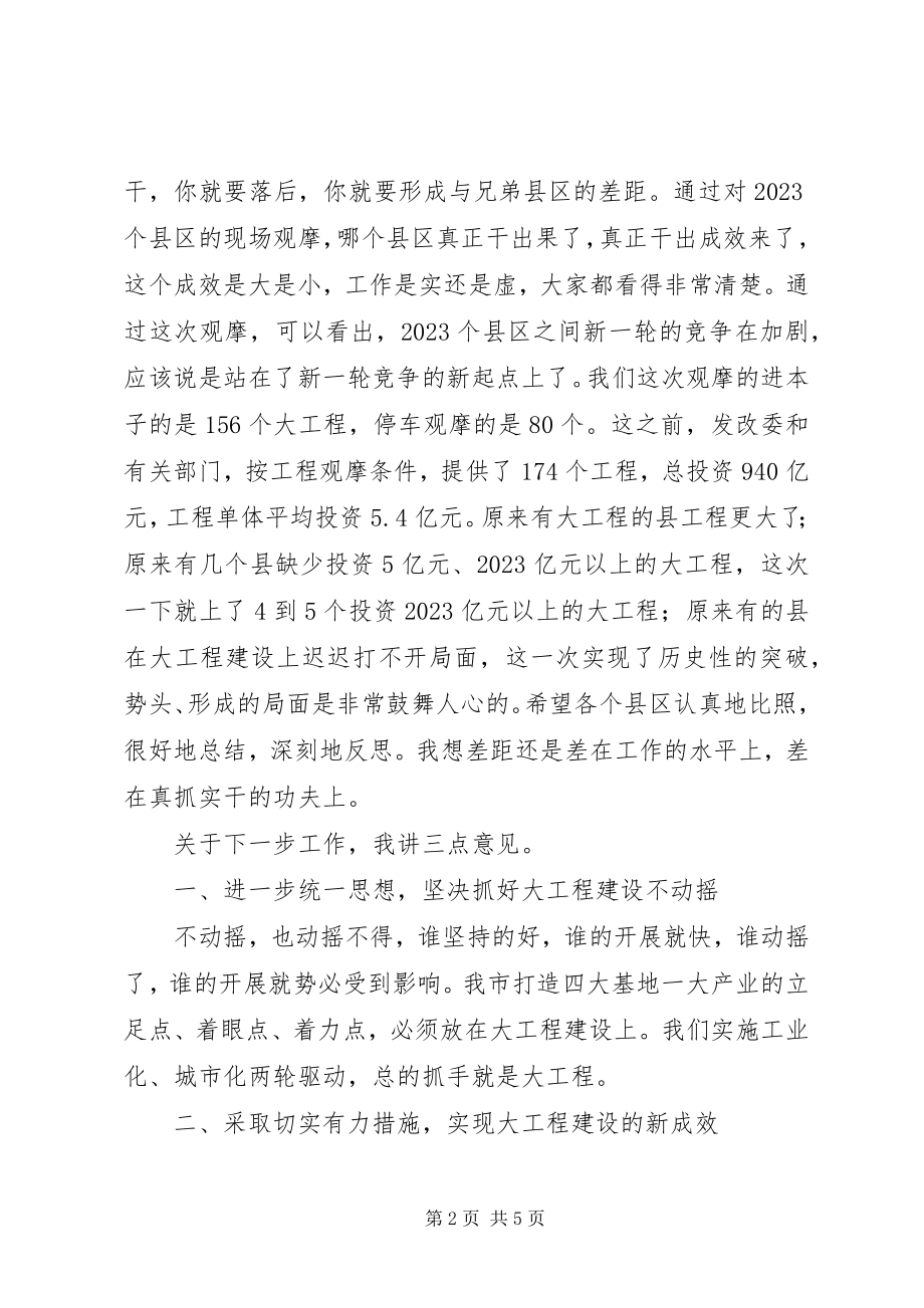 2023年市大项目建设观摩会致辞词.docx_第2页