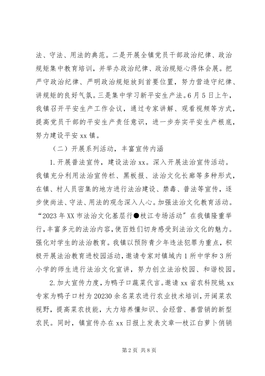 2023年乡镇上半年宣传思想工作总结.docx_第2页