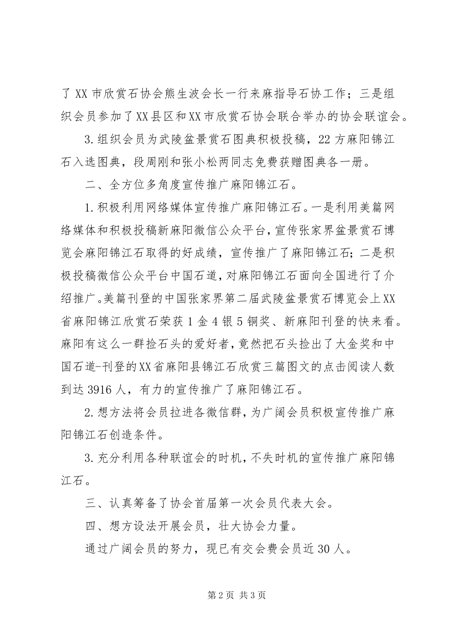 2023年观赏石协会工作总结.docx_第2页