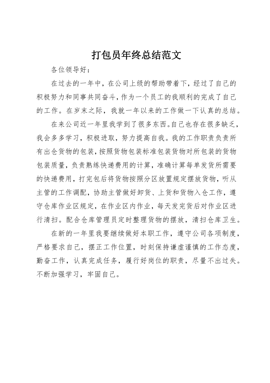 2023年打包员年终总结新编.docx_第1页