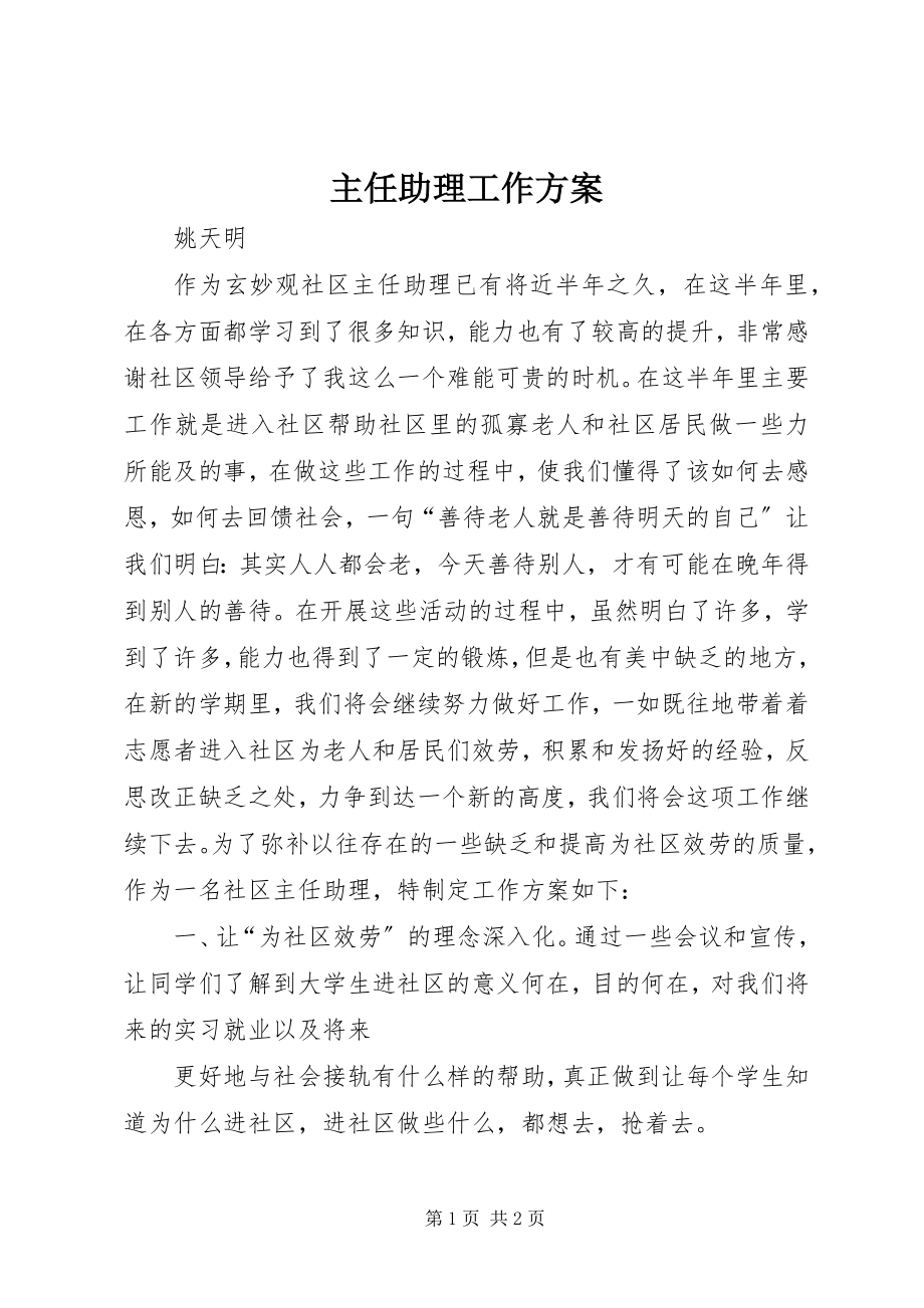 2023年主任助理工作计划.docx_第1页