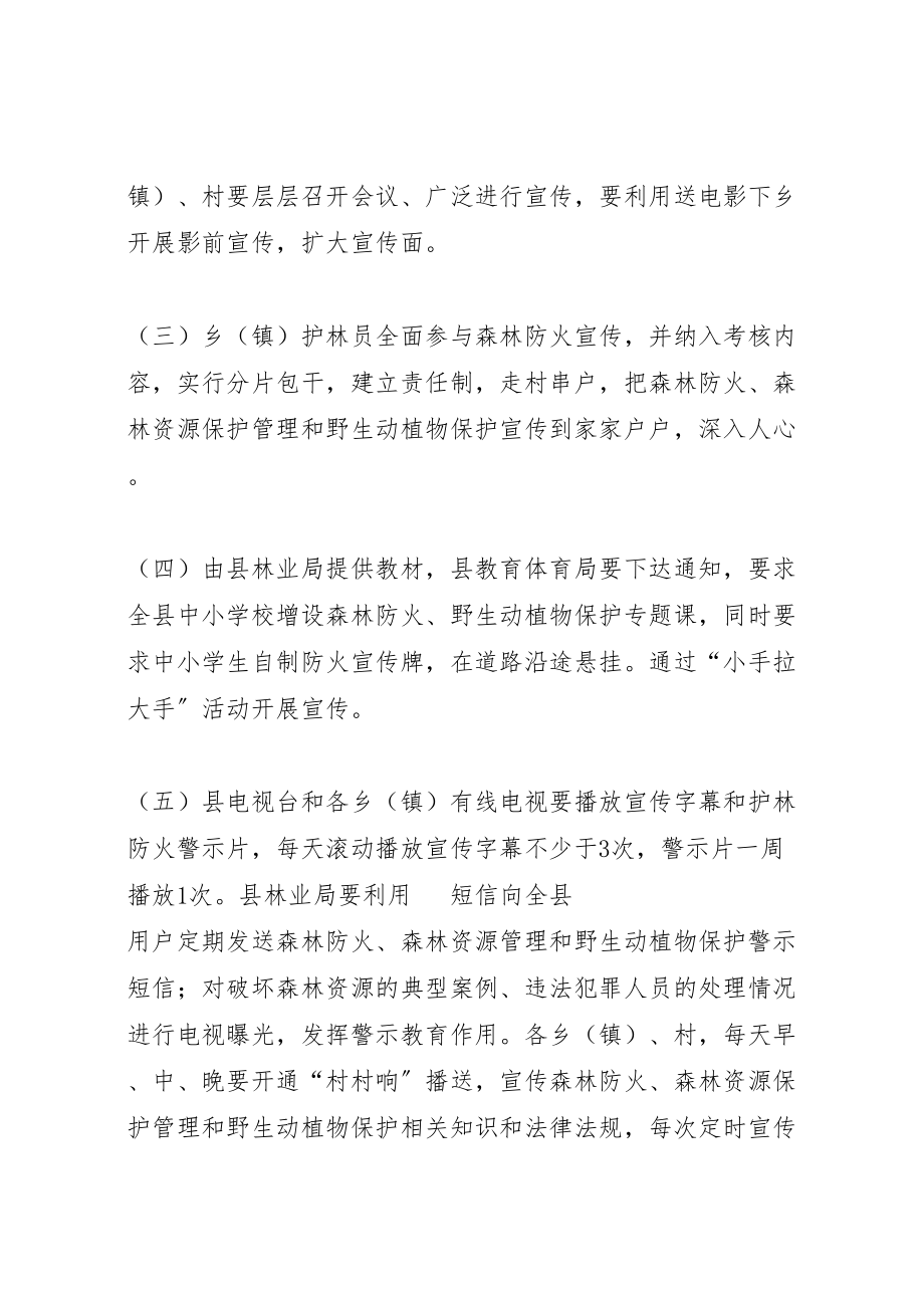 2023年全县森林资源保护管理暨森林防火宣传活动月方案.doc_第3页