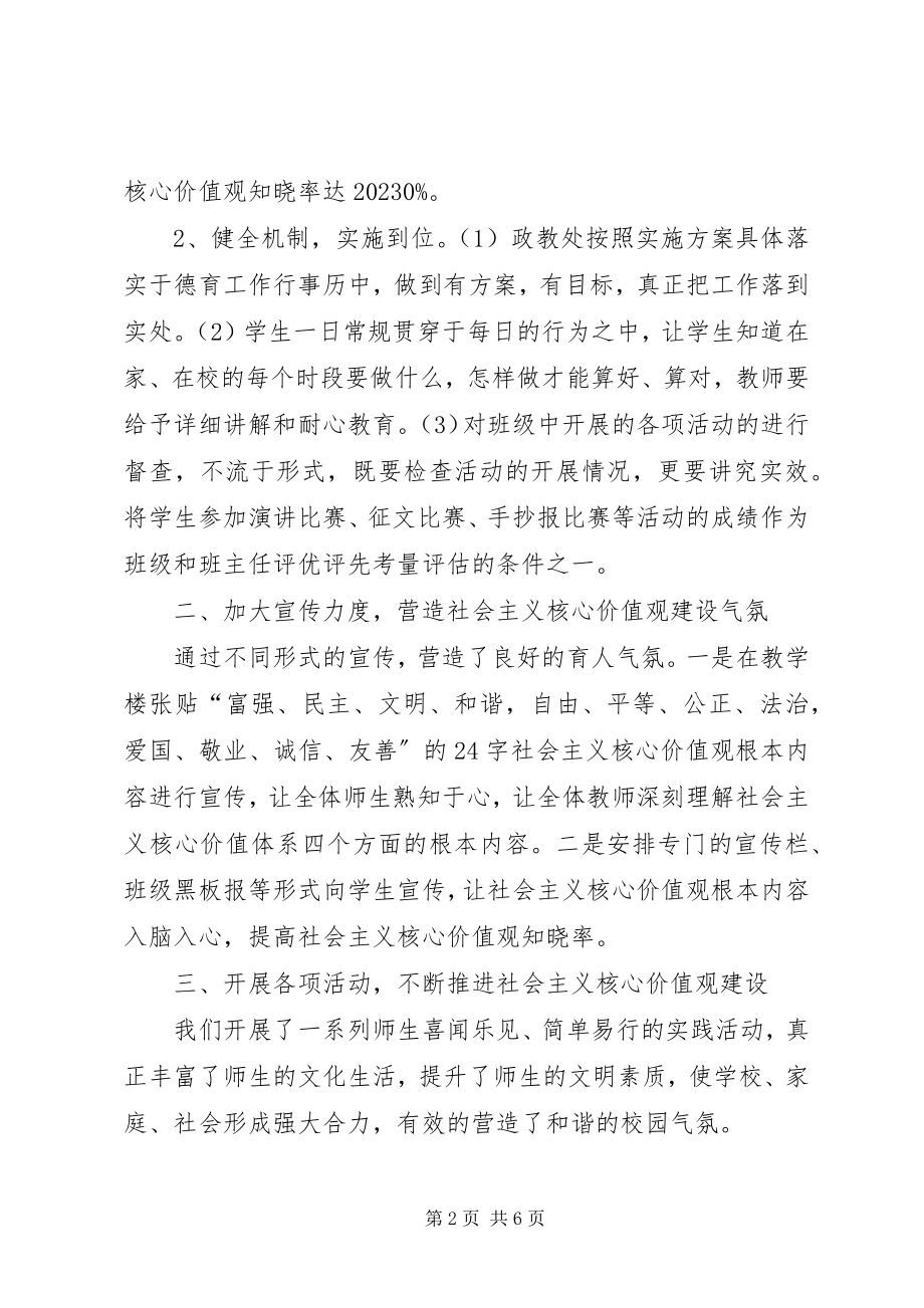 2023年小学社会主义核心价值观教育活动总结.docx_第2页