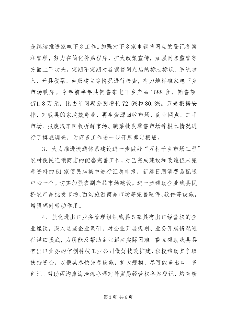 2023年县经济和信息化局商务工作汇报.docx_第3页