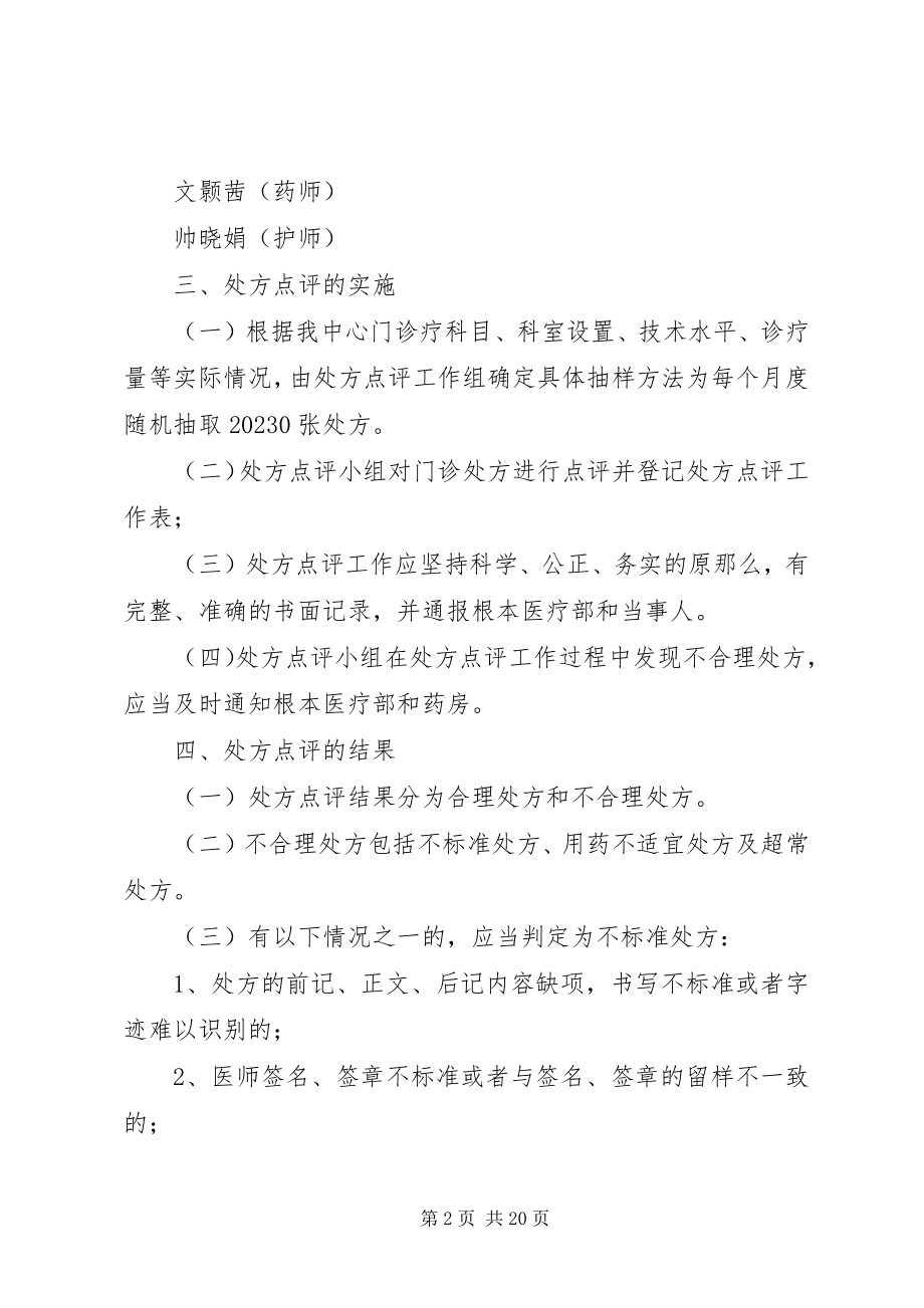 2023年社区医院处方点评制度及实施细则.docx_第2页