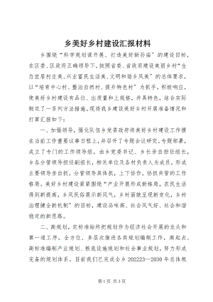 2023年乡美好乡村建设汇报材料.docx