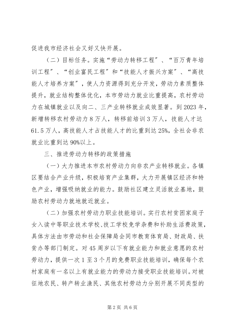 2023年市推进劳动力转移工作意见.docx_第2页