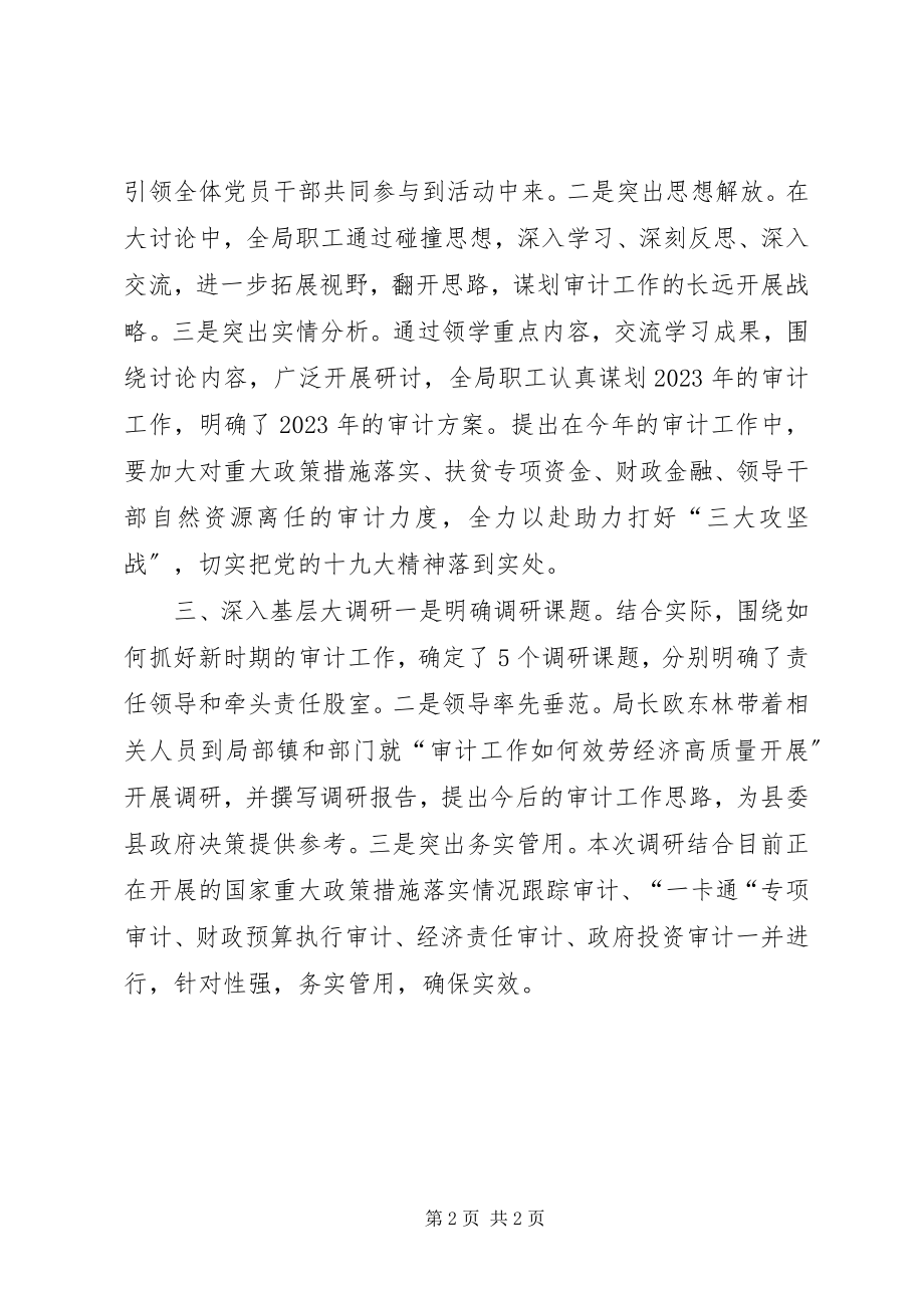 2023年审计局“大学习大讨论大调研”活动心得体会.docx_第2页