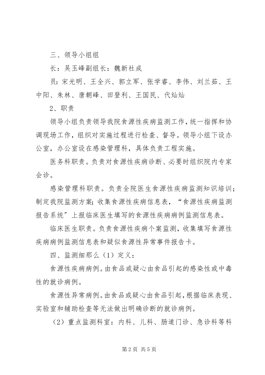 2023年中心医院食源性疾病监测救治管理情况简报.docx_第2页