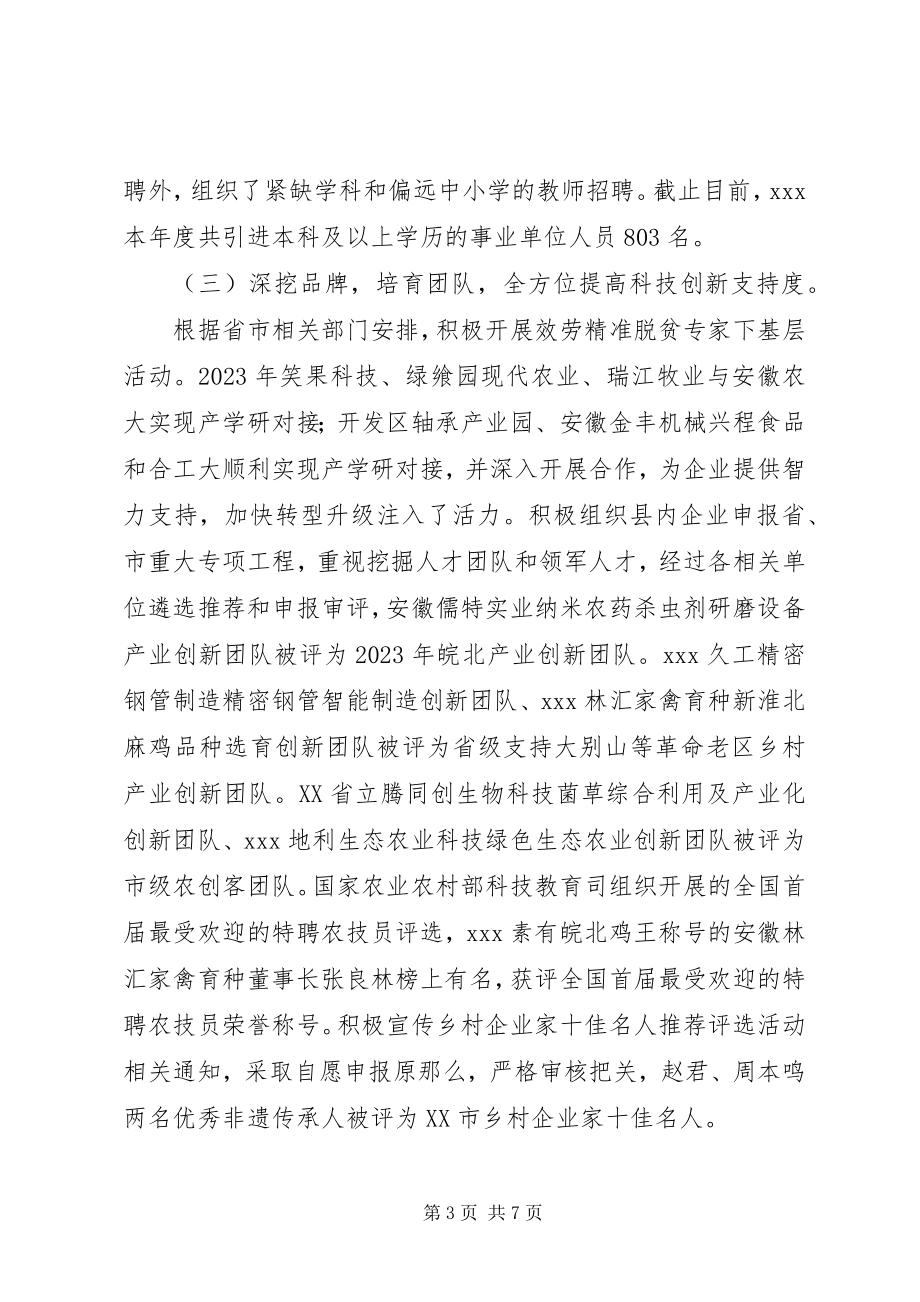 2023年全县人才工作总结暨工作计划.docx_第3页