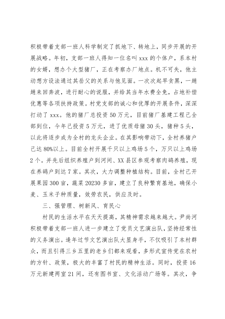 2023年村党支部书记简要事迹材料新编.docx_第2页