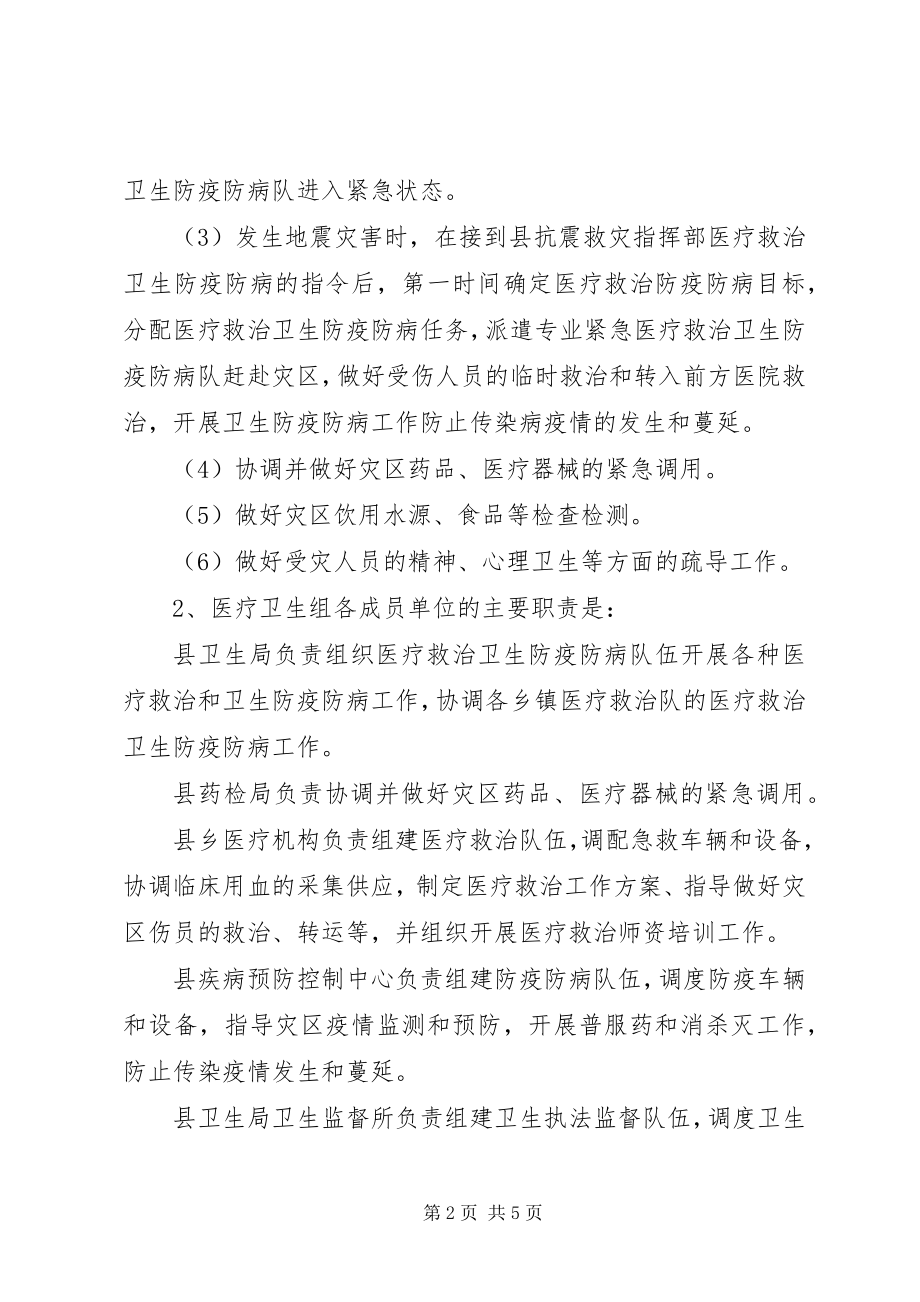 2023年县救灾指挥团医疗卫生组工作方针.docx_第2页