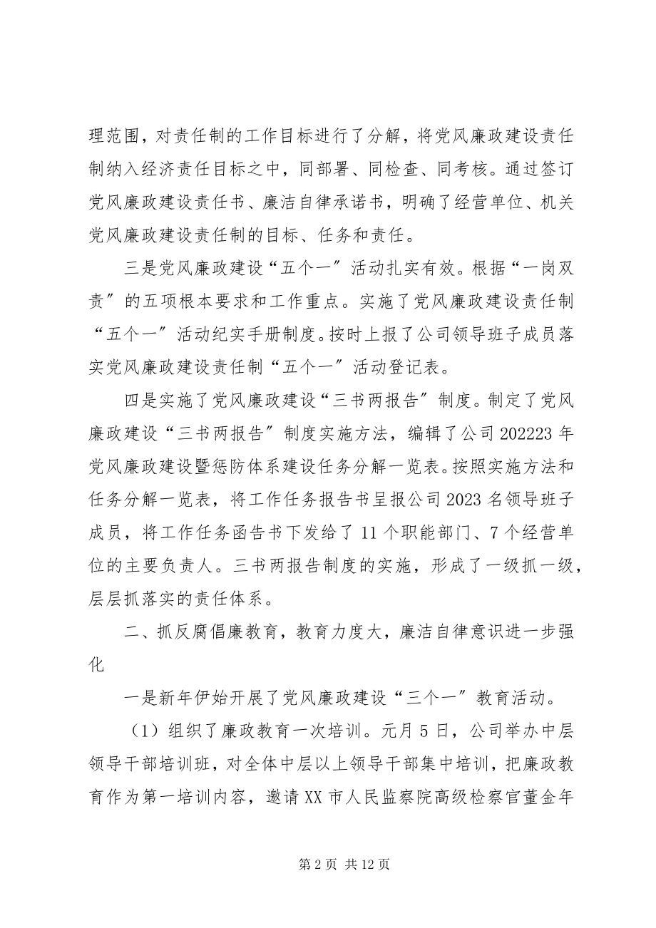 2023年公司纪检与审计工作汇报.docx_第2页