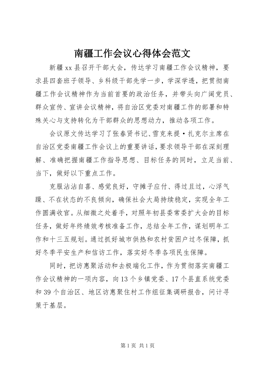 2023年南疆工作会议心得体会2.docx_第1页