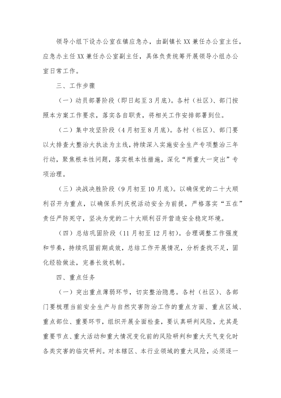 2022年乡镇安全生产与自然灾害防治领域专项行动实施方案.docx_第2页