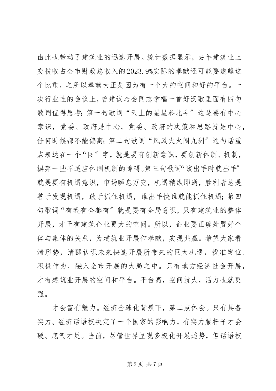 2023年建筑业代表大会的致辞稿.docx_第2页