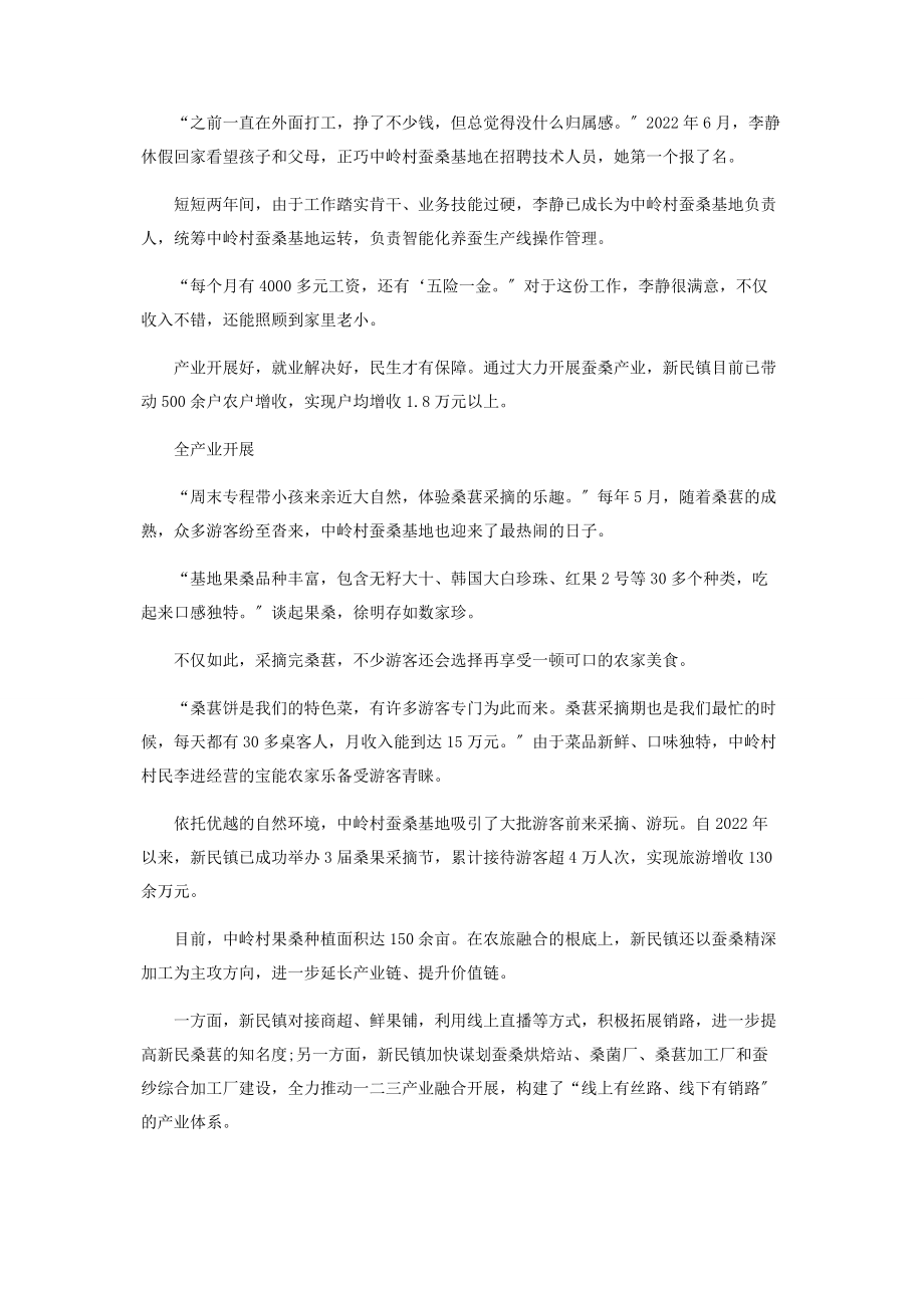 2023年让传统蚕桑“破茧成蝶”.docx_第3页