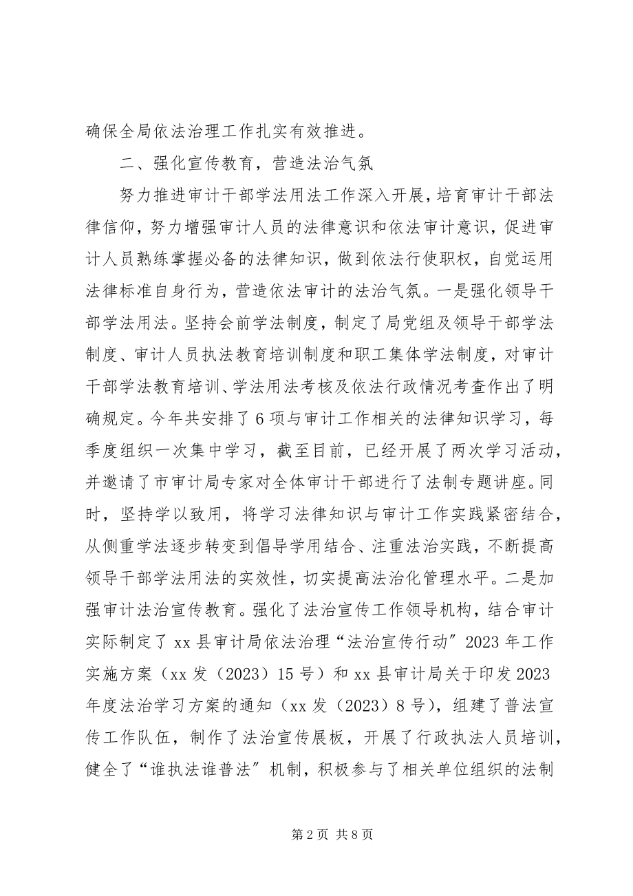 2023年县审计局上半年依法治理工作总结.docx_第2页