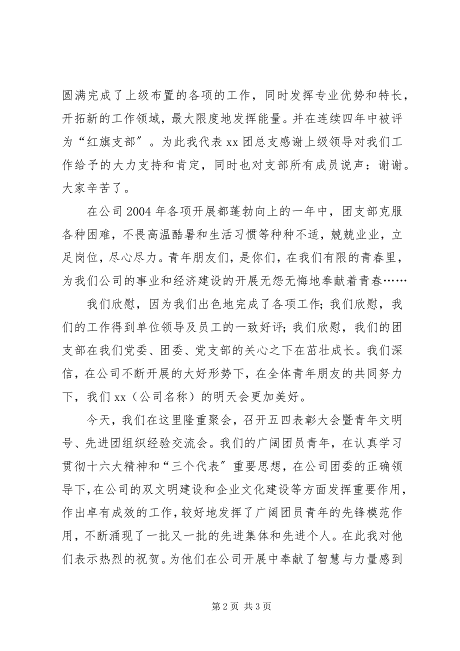 2023年五四红旗支部代表讲话稿.docx_第2页