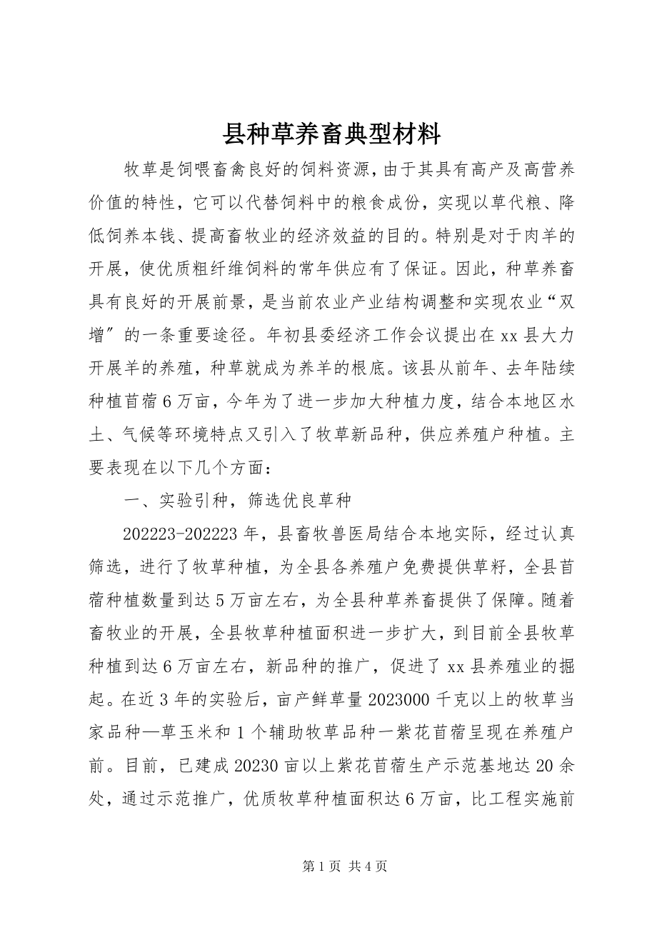 2023年县种草养畜典型材料.docx_第1页