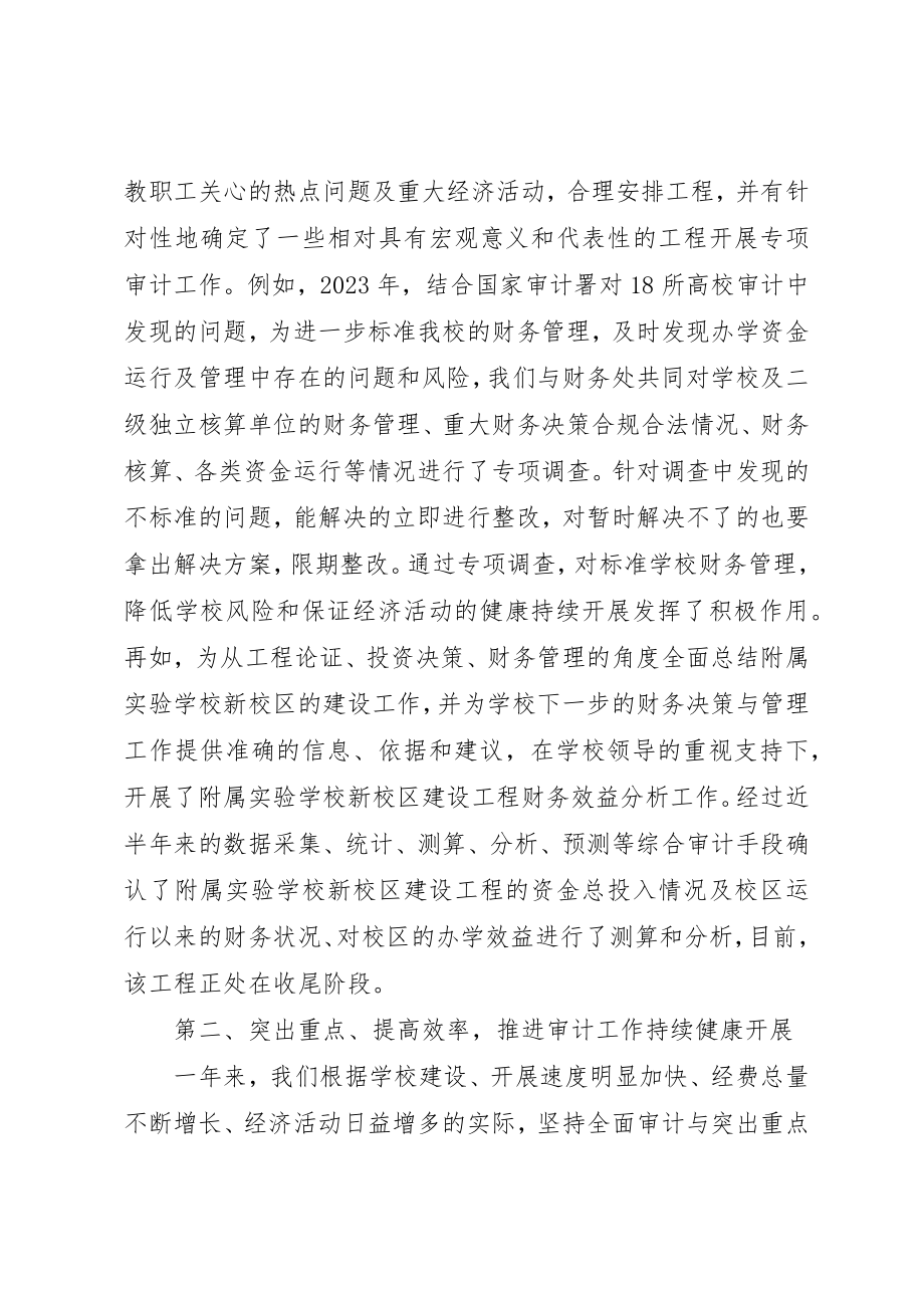 2023年大学审计工作总结.docx_第2页