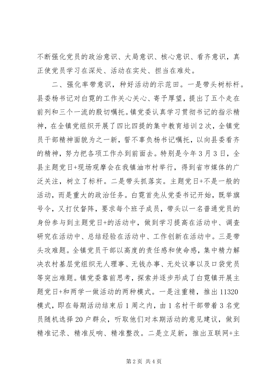 2023年两学一做党日活动典型经验材料.docx_第2页