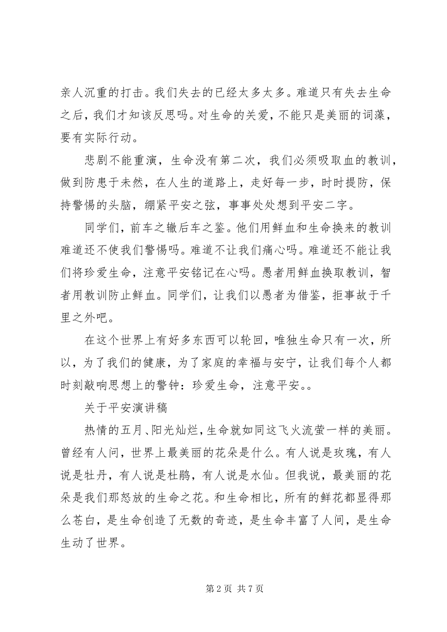 2023年安全方面的演讲稿新编.docx_第2页