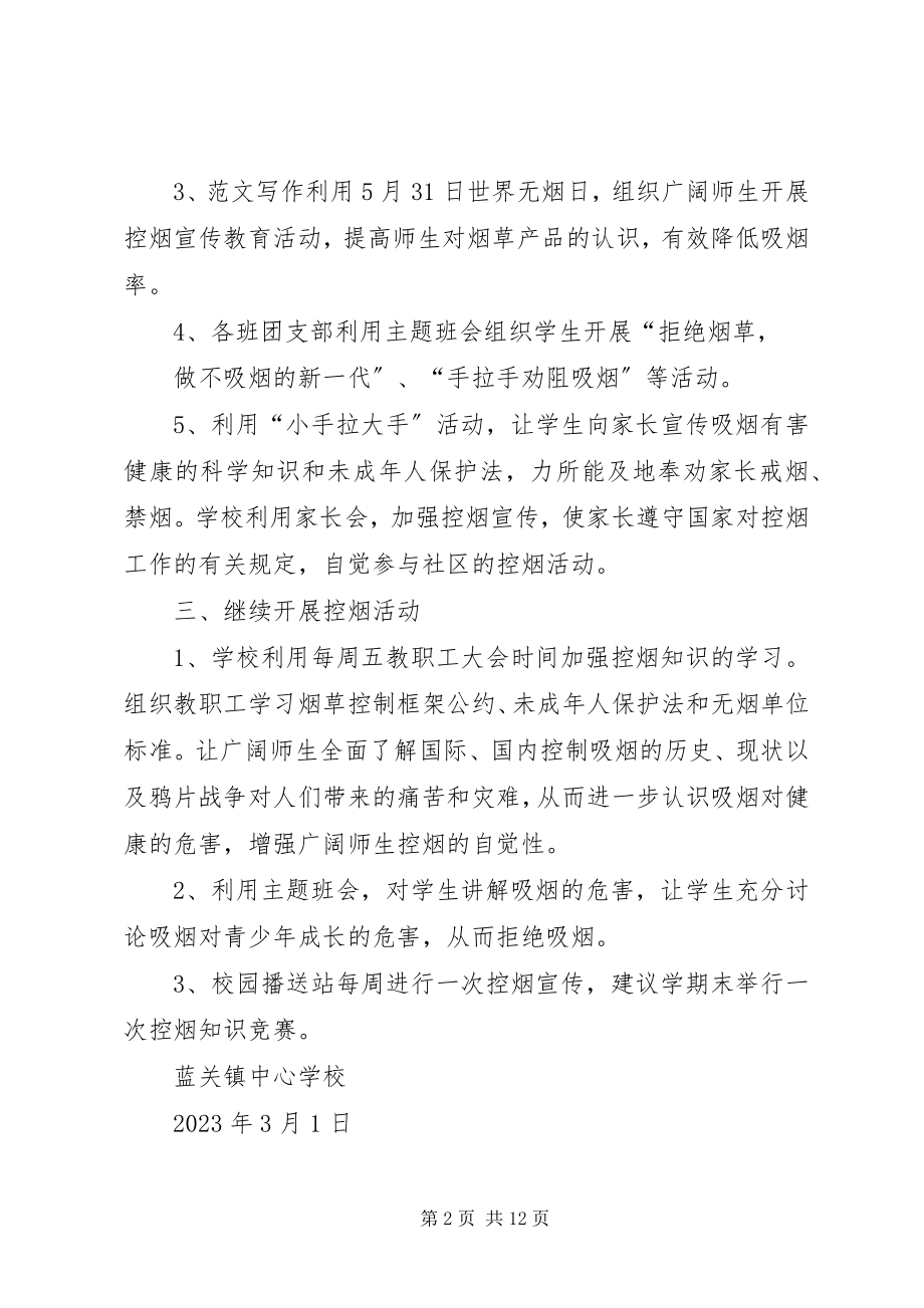 2023年控烟工作计划总结控烟计划总结.docx_第2页