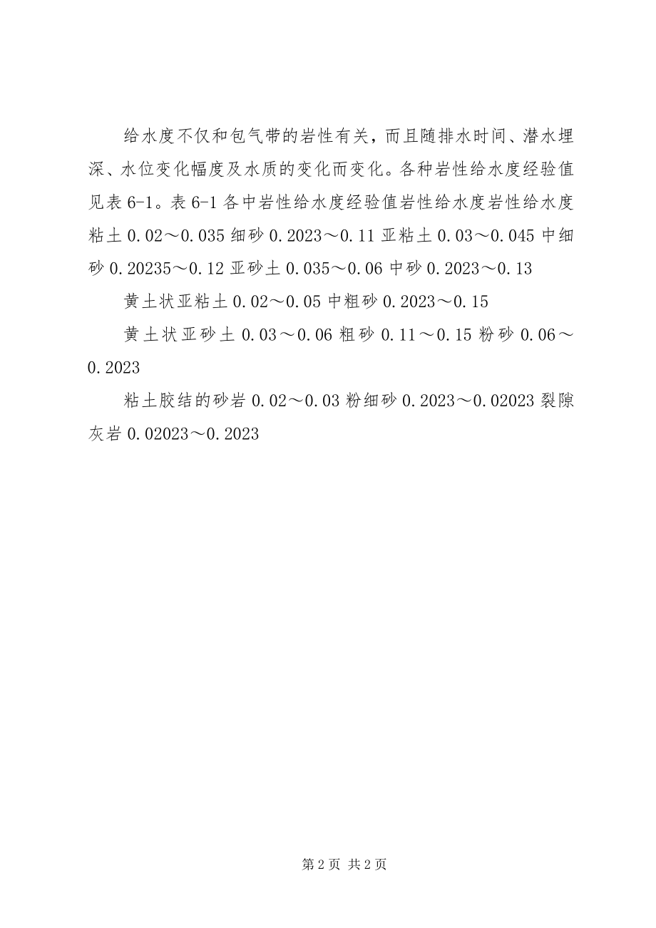 2023年给水度μ经验值.docx_第2页