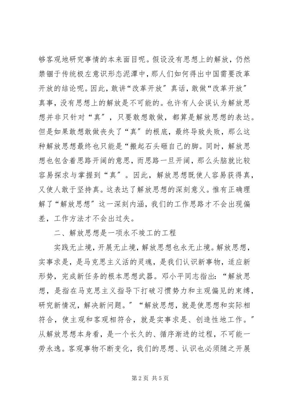 2023年解放思想大讨论活动心得体会[推荐.docx_第2页