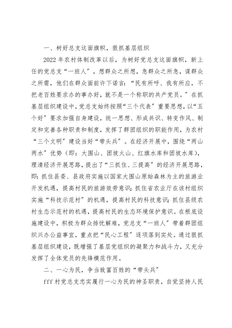 2023年村委会党总支先进材料树好一面旗点亮一团火2新编.docx_第2页