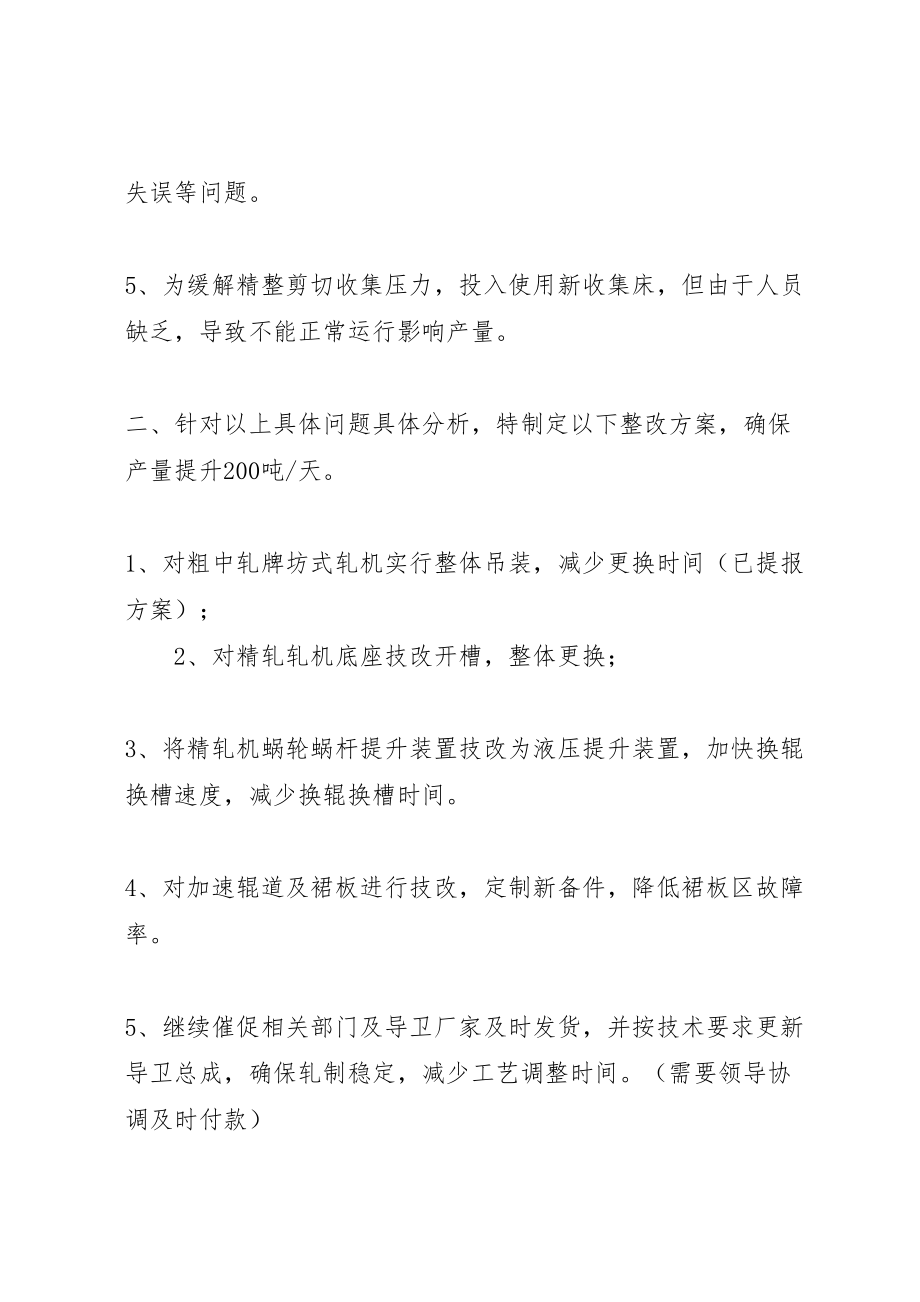 2023年轧钢厂制约产能的因素及整改方案.doc_第2页