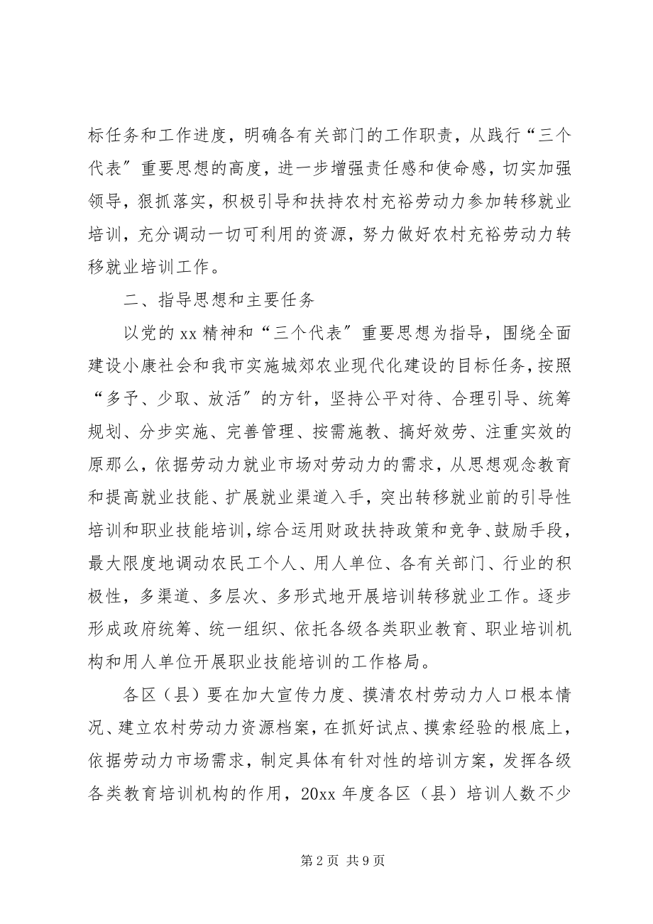 2023年劳动力转移就业培训意见.docx_第2页