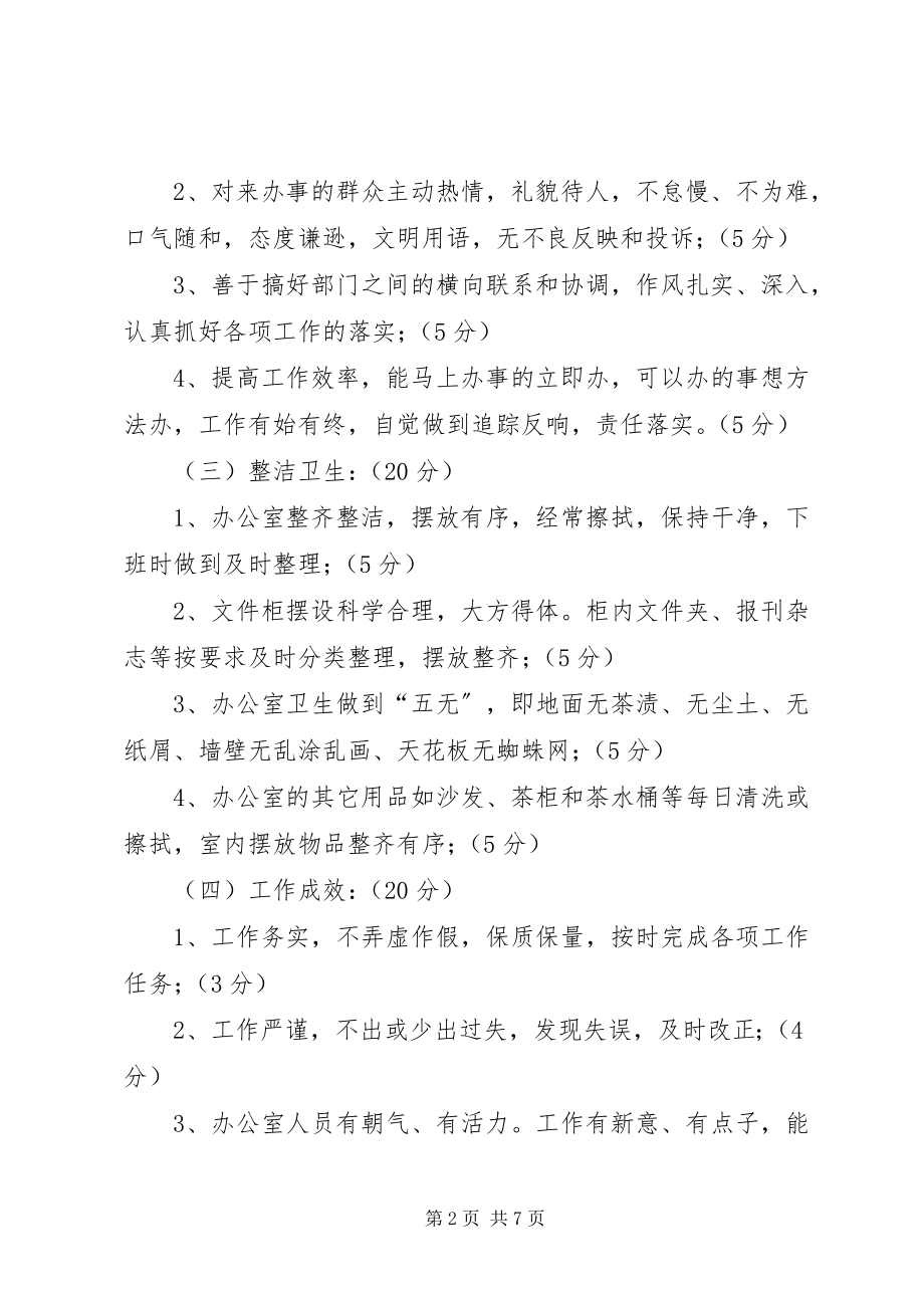 2023年街道办事处推进机关作风建设考核办法.docx_第2页