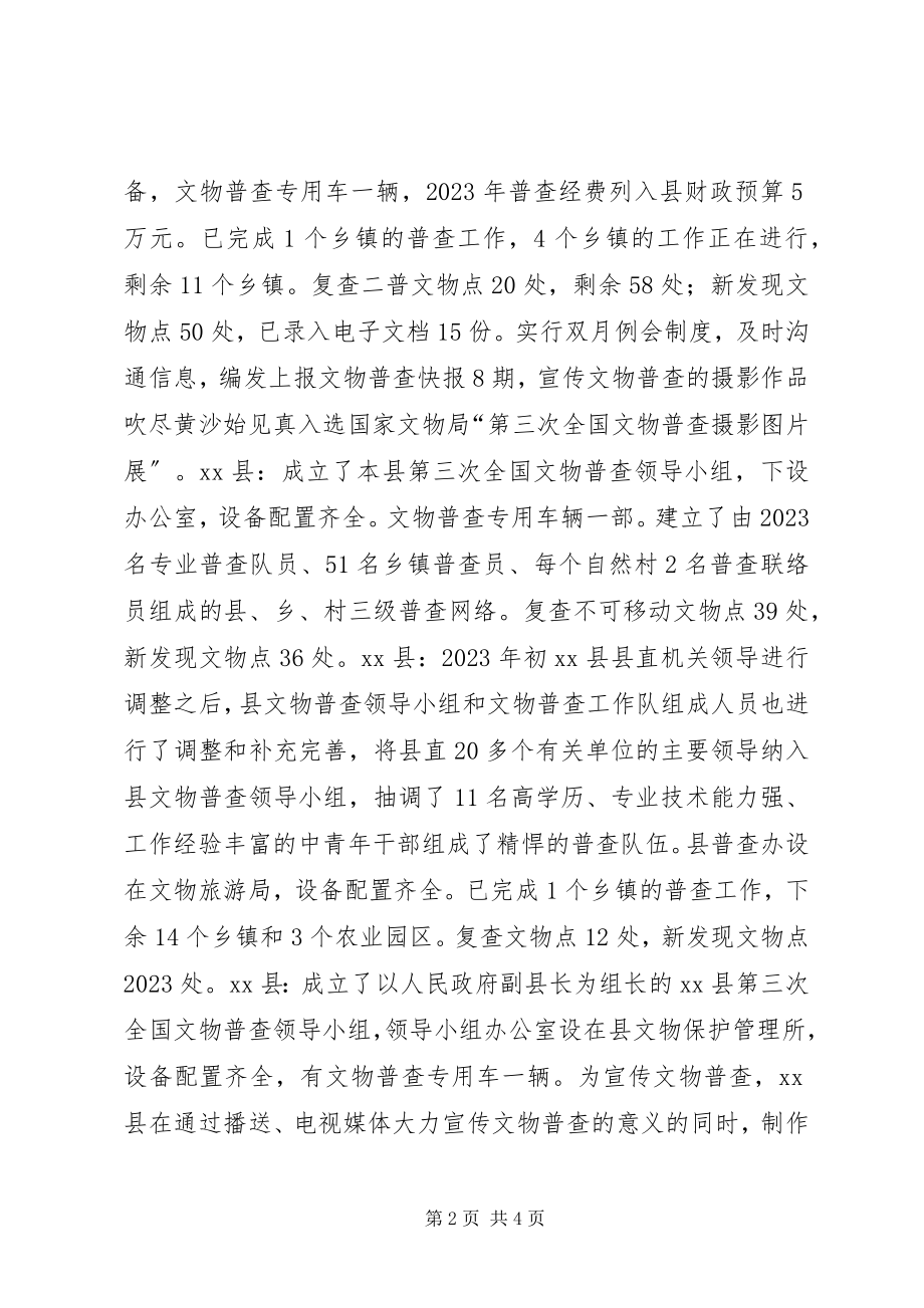 2023年市文物普查上半年工作总结.docx_第2页