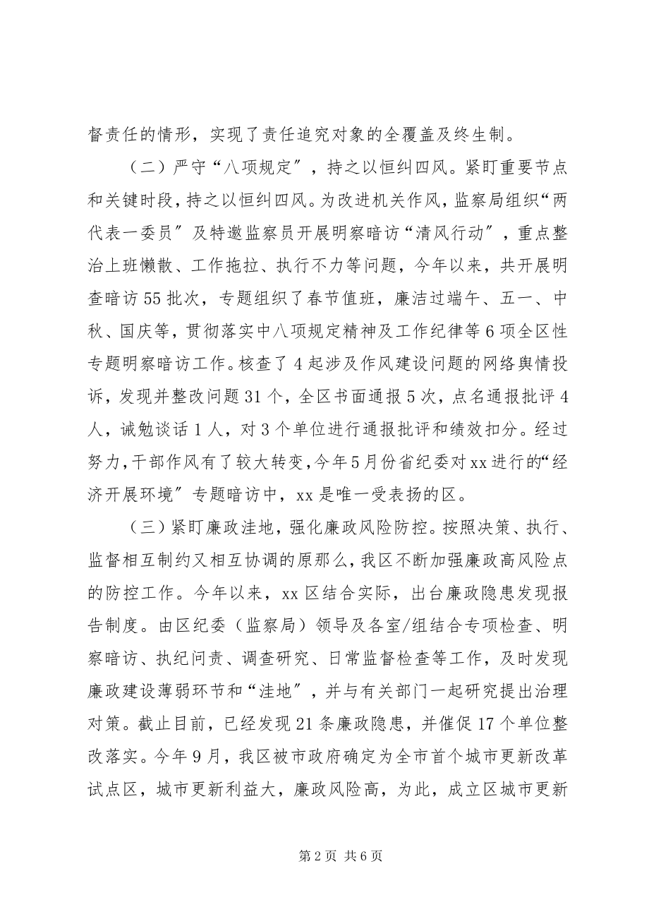 2023年区党风政风监督工作总结及工作计划.docx_第2页