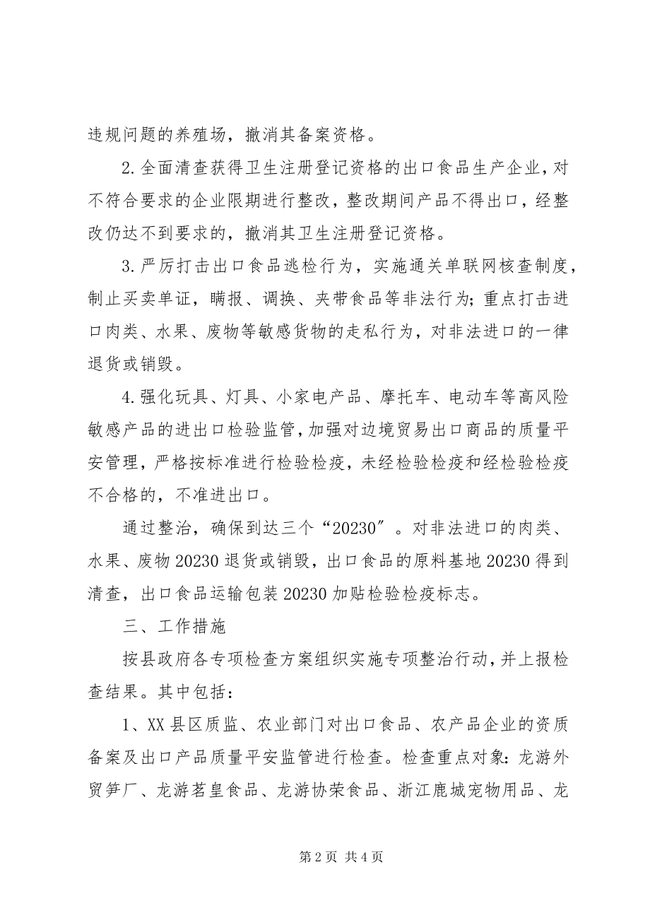 2023年全县进出口产品质量安全专项整治行动方案.docx_第2页