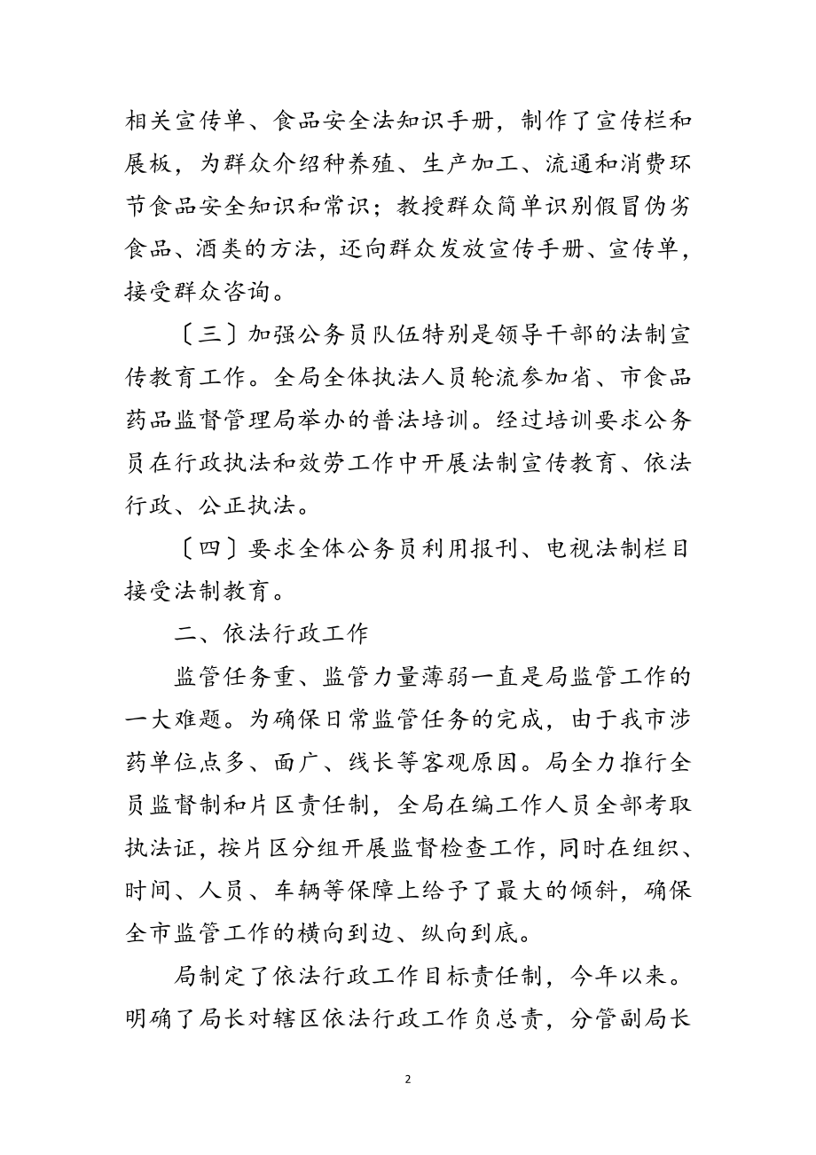 2023年市药监局普法执法整治总结范文.doc_第2页