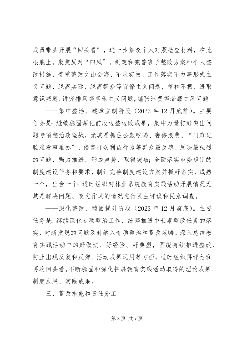 2023年林业局党组党的群众路线教育实践活动整改方案.docx_第3页