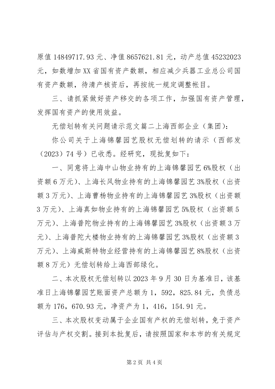 2023年无偿划转有关问题请示.docx_第2页