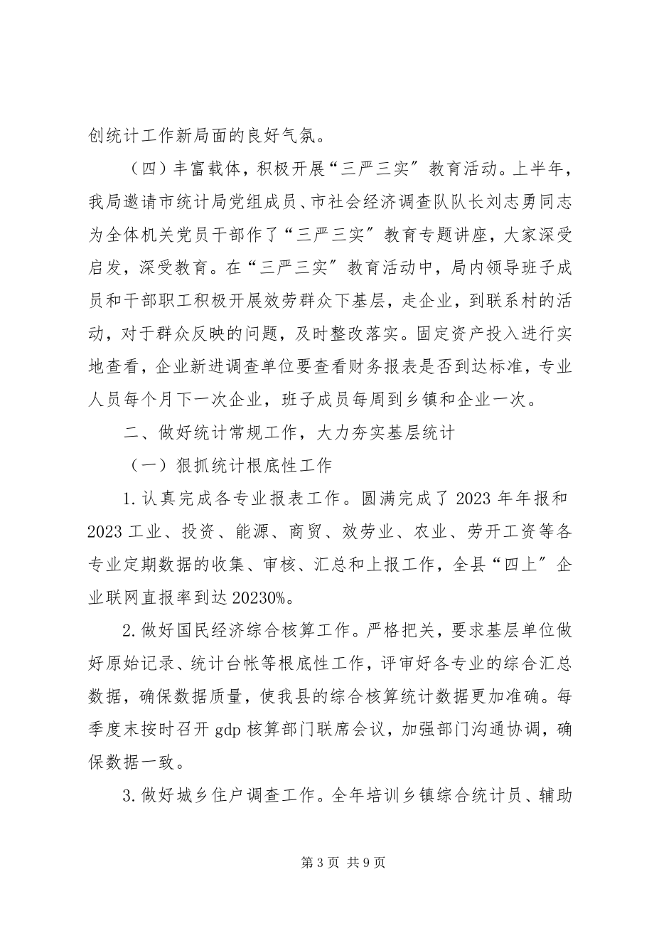 2023年县统计局度上半年工作总结.docx_第3页